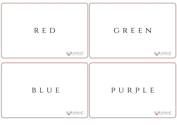 Flash cards COLORS