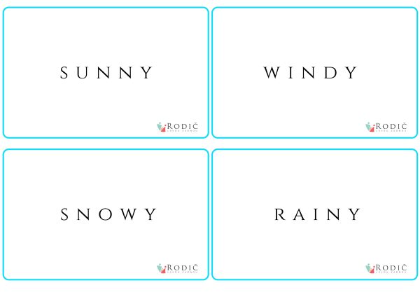 Flash cards WEATHER