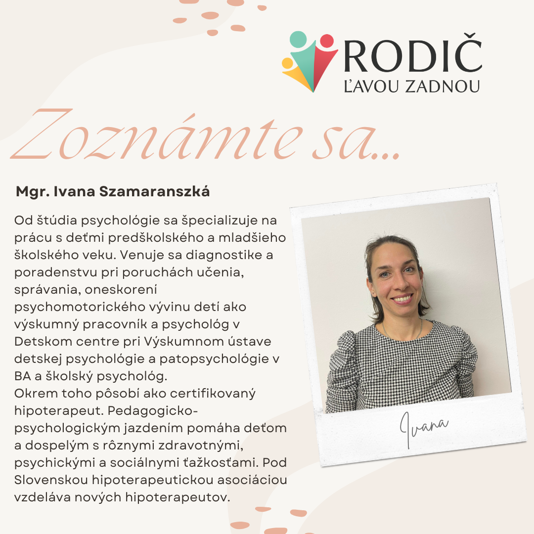 Predstavenie: Mgr. Ivana Szamaranzská